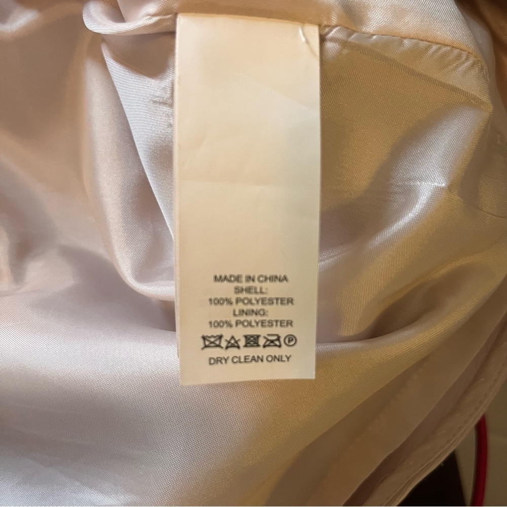 Kate Spade New York Bateau Neckline A Line Mini Dress Sz 2 Rose Gold Bow Blush - Picture 8 of 9
